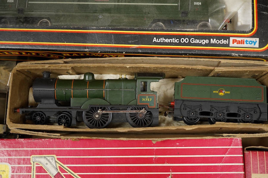 A quantity of 00 gauge model railway by Tri-ang, Mainline, Dapol, Bachmann, GMR, Hornby Dublo, etc. including; nine steam and diesel locomotives, together with boxed and unboxed freight wagons, coaches, kits and other mo